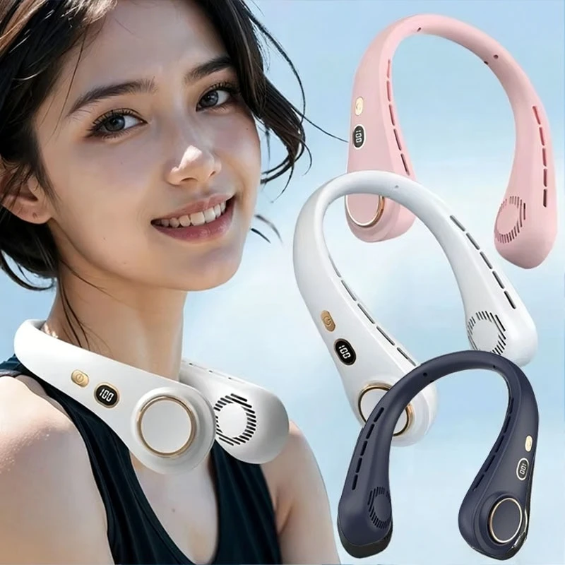 

Портативный шейный вентилятор с длительным временем автономной работы, перезаряжаемый, для активного отдыха, путешествий, офиса, студентов, для охлаждения