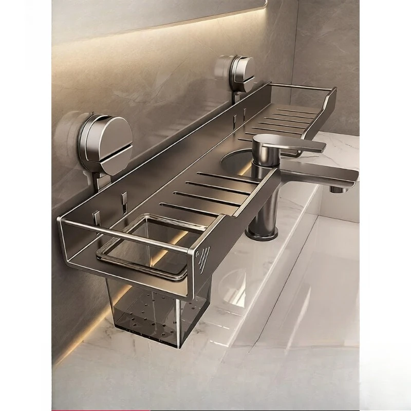 

Washstand Shelf Toilet Bathroom No punching toiletries Toilet suction cup Wall hanging storage rack