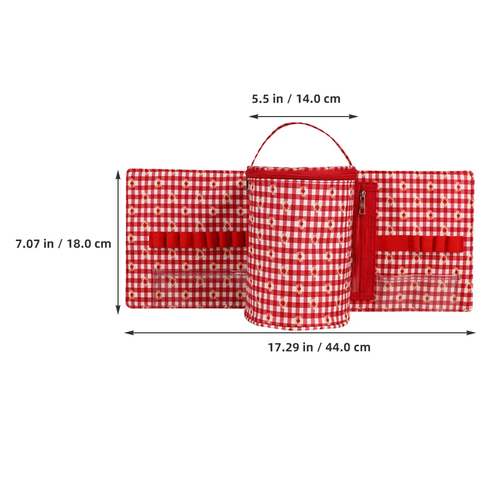 

Crochet Hook Bag Polyester Wear-Resistant Knitting Organizer Portable Sewing Tool Storage Case for Yarn Needles Crafters