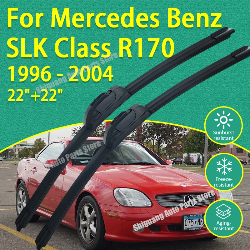

Передние дворники с силиконовым покрытием для Mercedes Benz SLK Class R170 1996-2004 22 "+ 22" автомобильные щетки стеклоочистителя лобового стекла