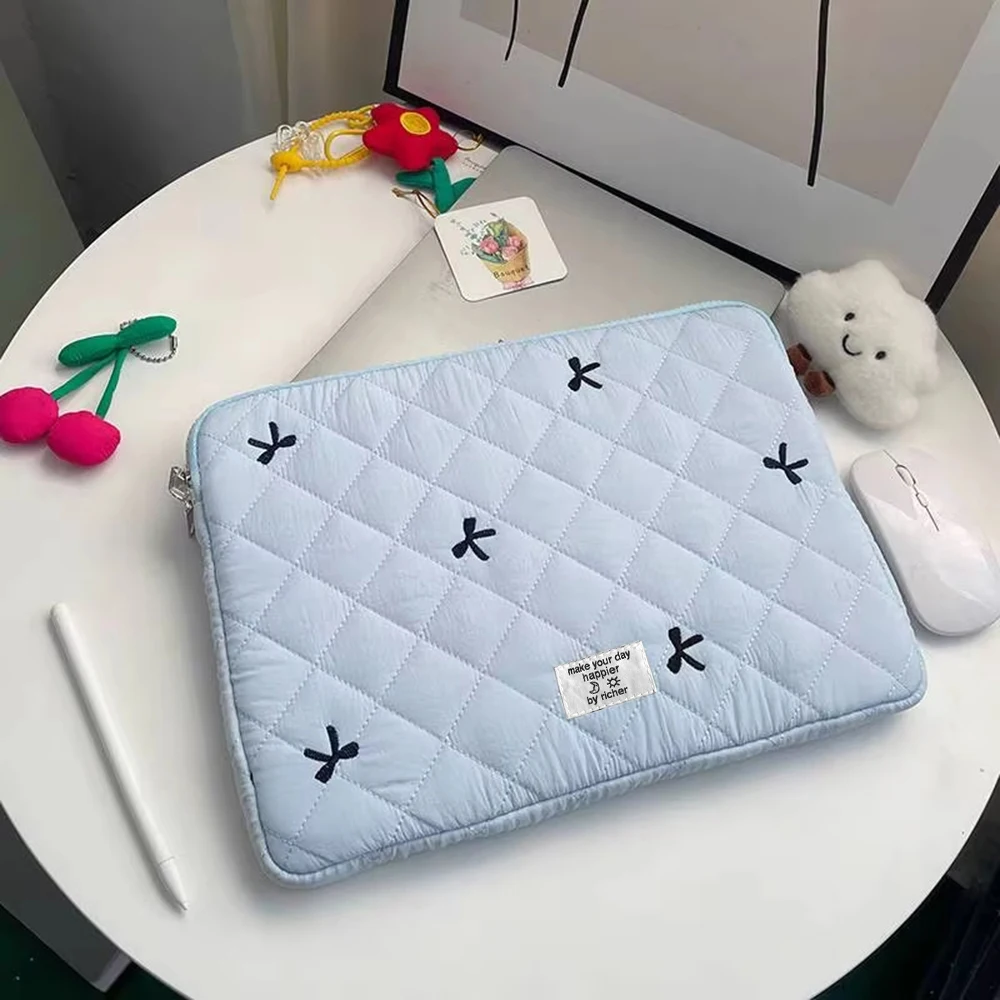 Neue Flauschige Laptop-Tasche mit Schleife 11/13/15 Zoll Stoßfeste Tablet-Hülle Bedruckte Computer-Schutztasche für iPad Tablet-Schutz – Detail 6