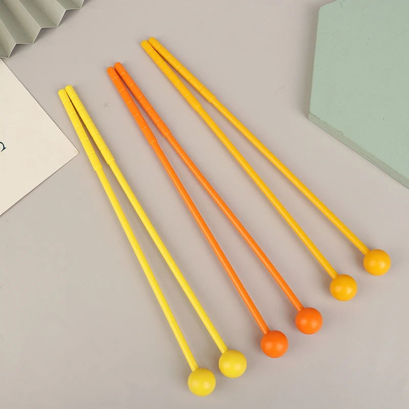 2Pcs Percussion Drum Sticks Mallets Drumsticks Adults Kids Stick Mallet Plastic Musical Instrument Accessories Children's Toys