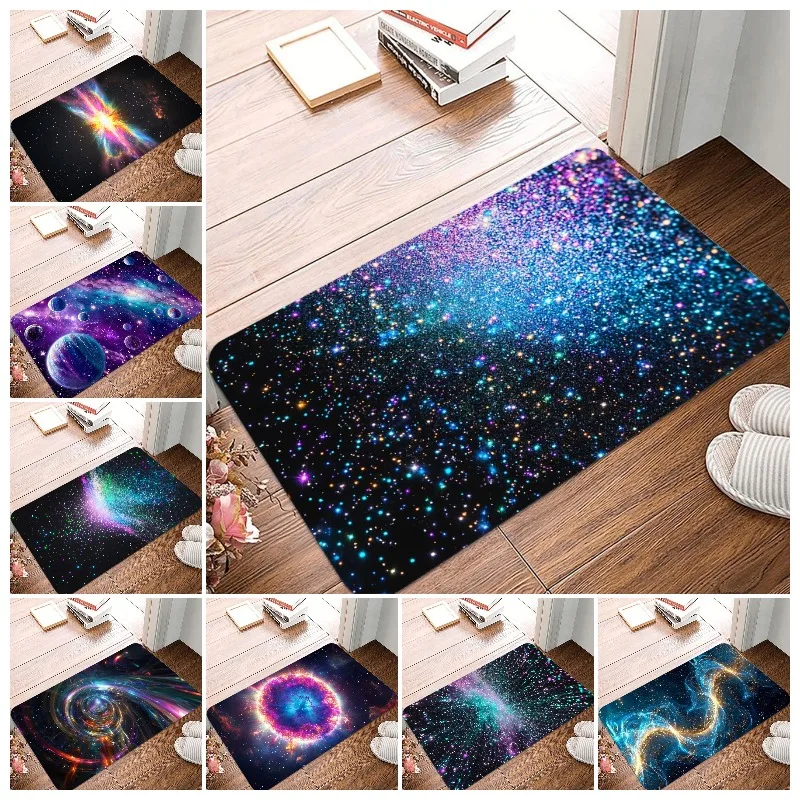 Dreamy Universe Printing Non-Slip Small Rug Waterproof Easy To Clean Floor Mat for Indoor Outdoor Use Durable Home Decor Fashion