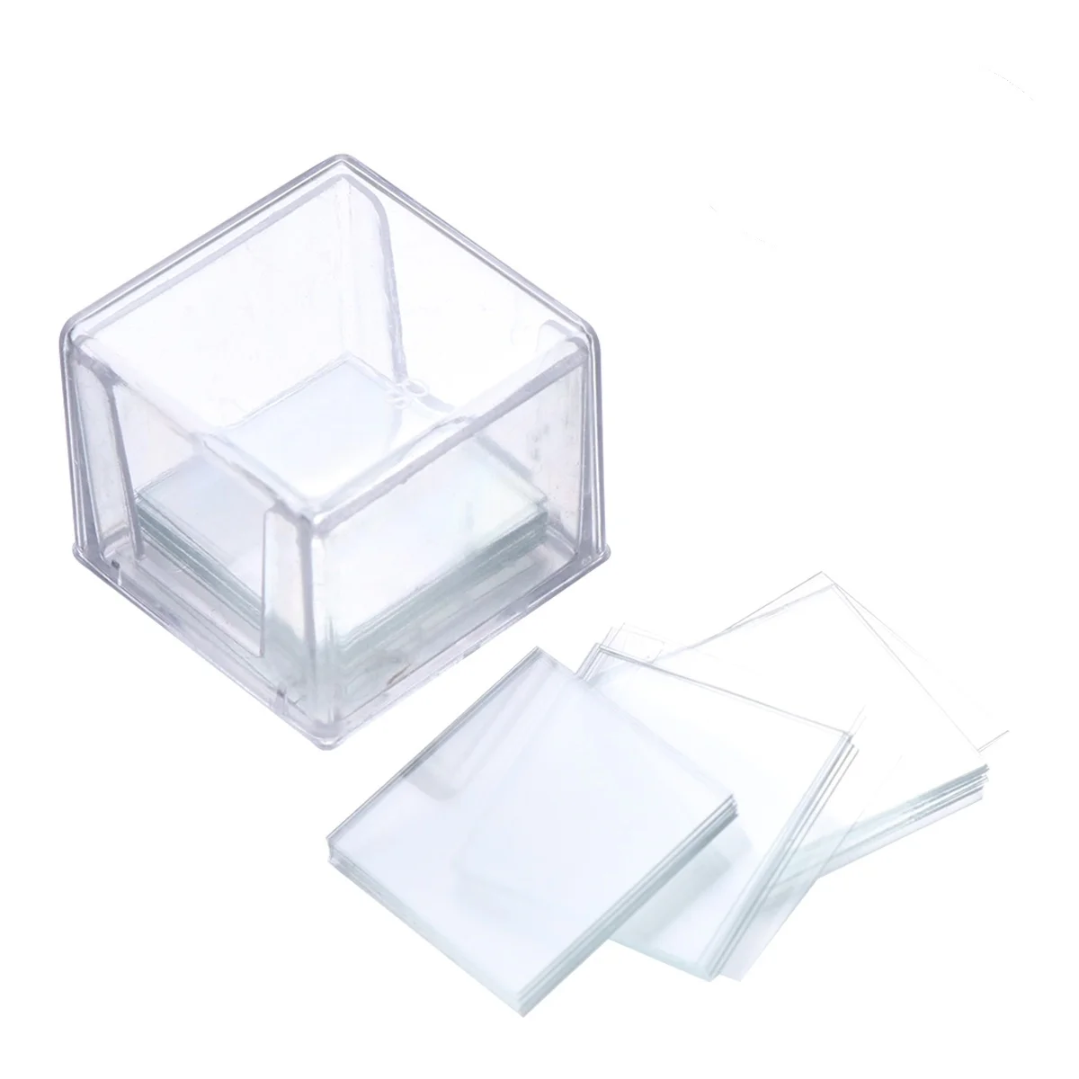 

100Pcs Microscope Cover Glass Kit Square Slips for Optical Microscopy Clear Flat Surface Precision Imaging Cover Glass