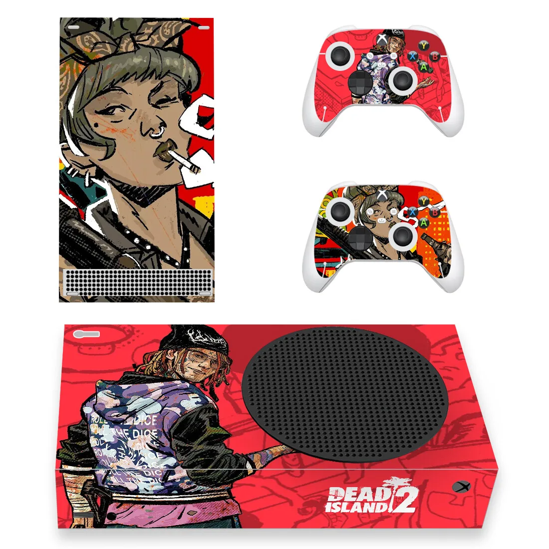 Dead Island 2 Skin Sticker Decal Cover for Xbox Series S Console and 2 Controllers XSS Skins Vinyl