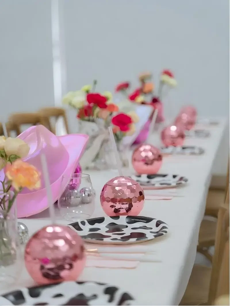 6-24PCS Disco Ball Party Cups 18oz Beverage Cocktail Glasses for Birthday Wedding Bachelorette Favors Disco Theme Party Decorati