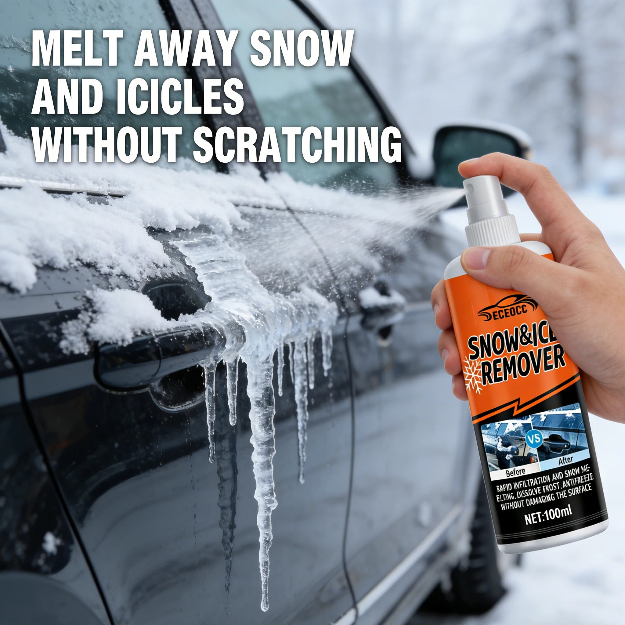 Multi-Purpose Snow Melter, Fast Acting Ice Remover, Ideal for Car, Path & Patio - view 3