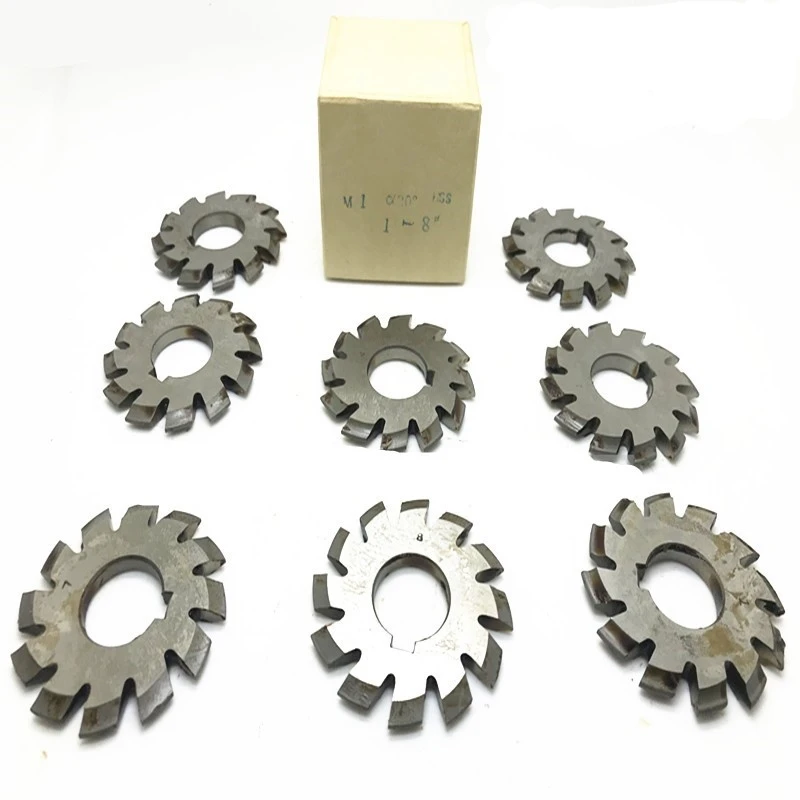 

Set 8Pcs Module 0.8 PA20 Bore16 1#2#3#4#5#6#7#8# Involute Gear Cutters M0.8