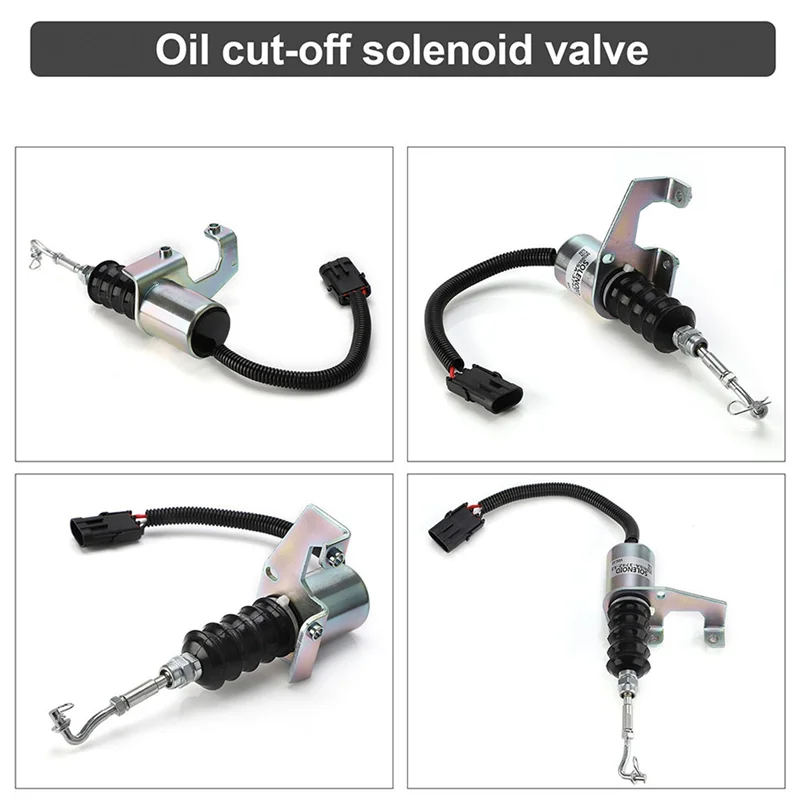 

2X 12V Fuel Shut Off Solenoid For Deutz RSV Perkins Synchro Start 1751ES Engine 3932017 SA-3742-12