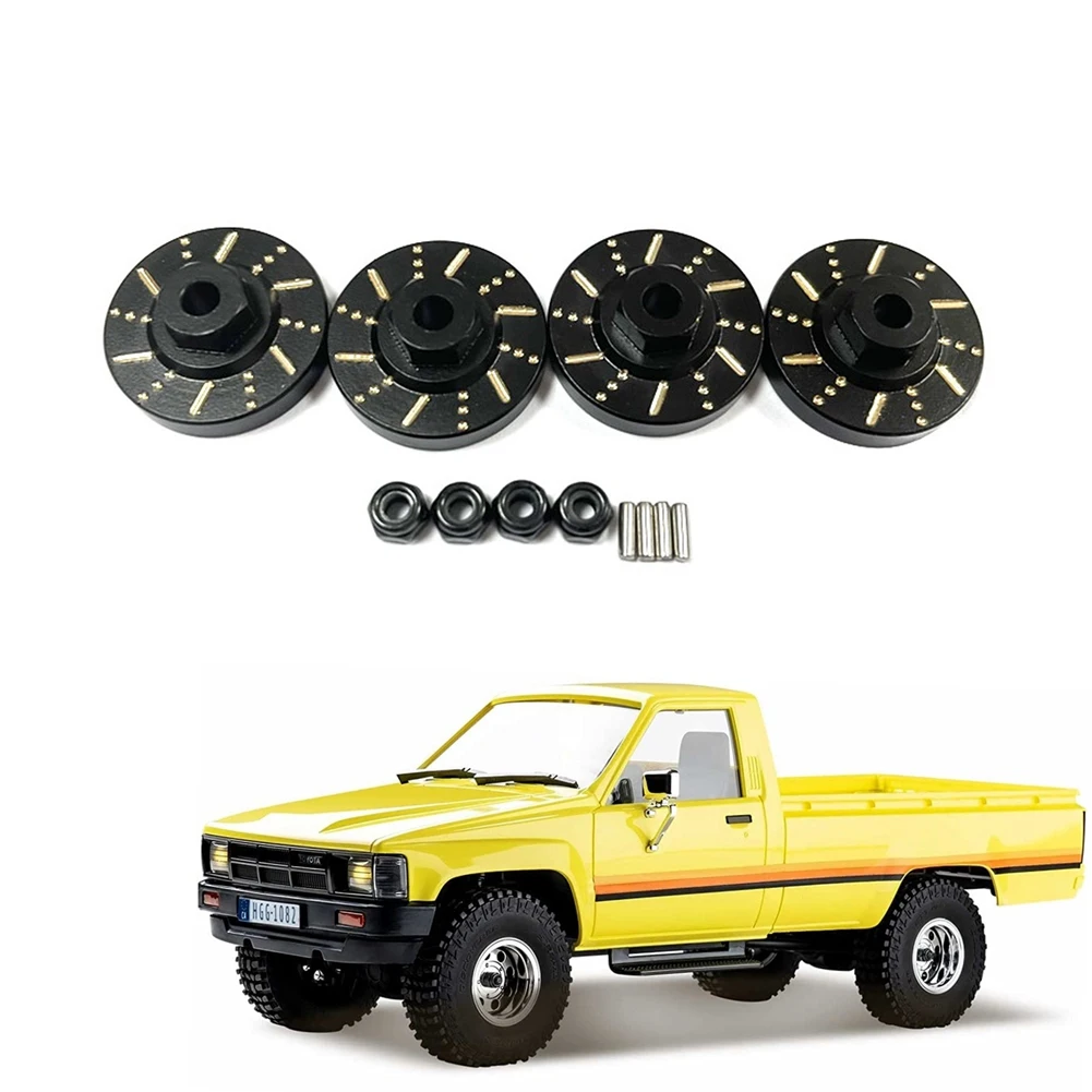 A84F-For 1/18 Scale FMS EAZYRC Rochobby Brass Wheel Hex Adapter Axle Counterweight Brake Disc RC Car Upgrade Parts