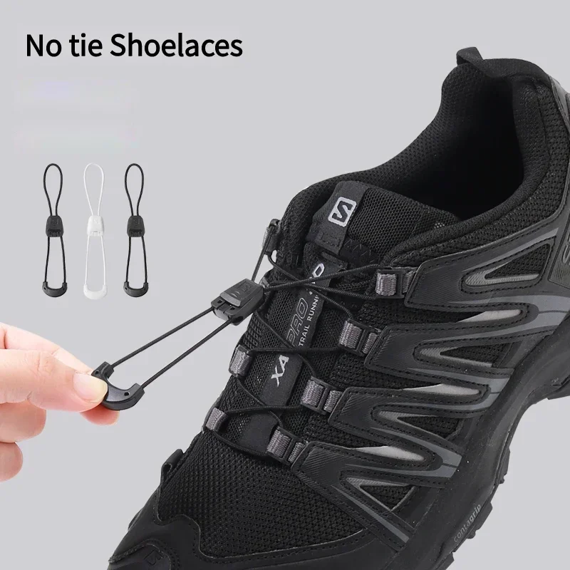 

1 Pair No Tie Shoelaces Outdoor Running Sneakers Laces Round Tennis Shoe Laces Without Ties Adult Kids Shoelace Shoes Accesorie