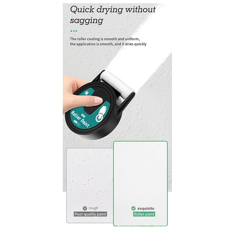 【ADORN】Water-Based Paint Roller Brush 2-In-1 For Wall Repairs, Indoor Painting Renovations& Stain Covers Small Size