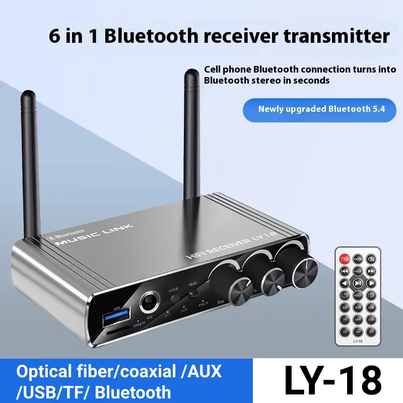 Bluetooth 5.4 Ontvanger Zender Ondersteuning USB U-Disk Play