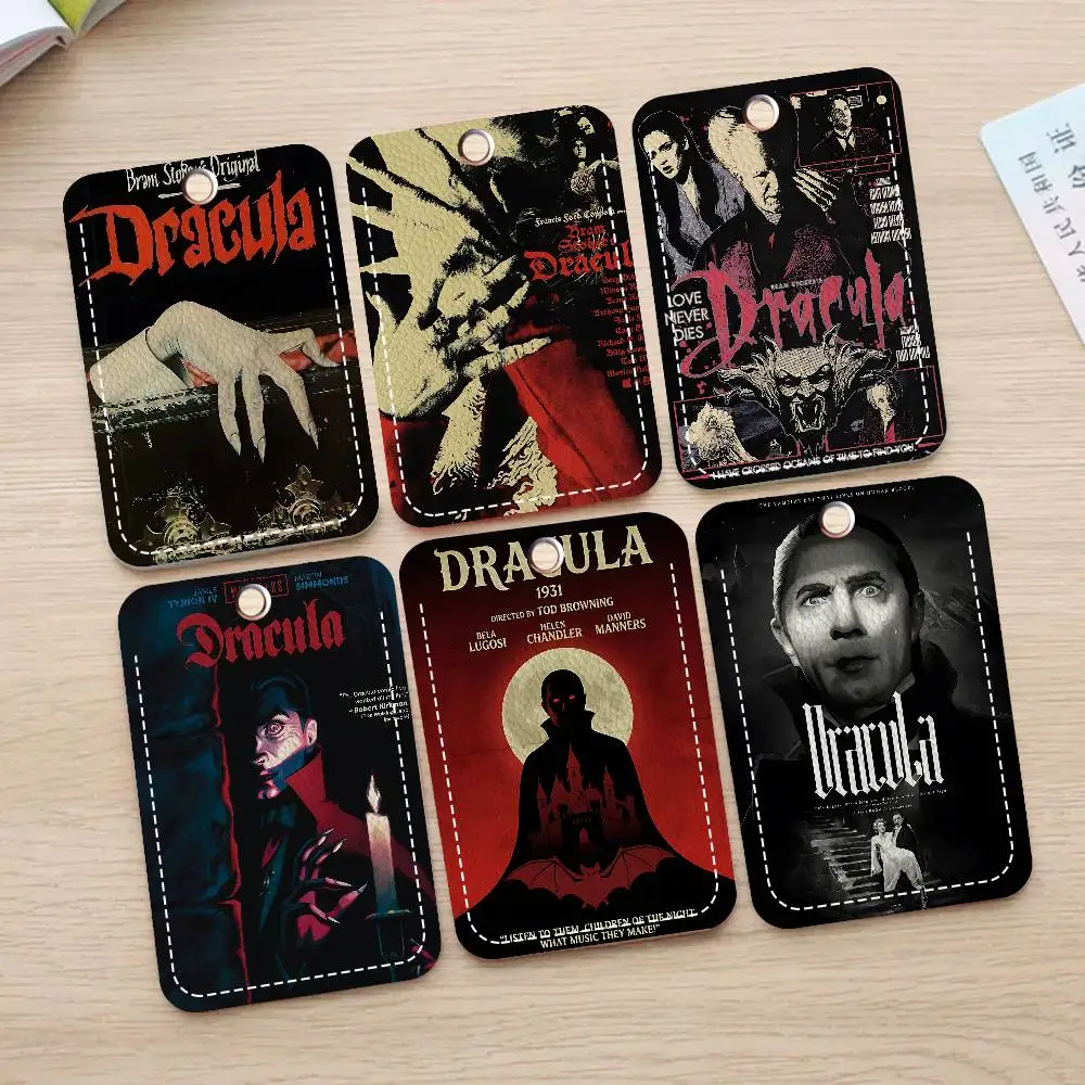 

Horror Character Dracula Movie Badge Holder Keychain For Bank Business Work Card Holder Student Card Protective Case Bus Card