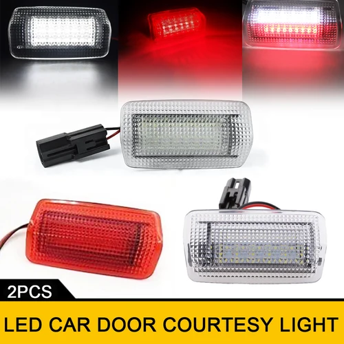 Imagen 1 del producto 2 luces LED de cortesía para puerta de coche, para Toyota 4Runner Hilux Surf Aurion Avalon Alphard Vellfire Crown Camry Corolla GT-86 Harrier
