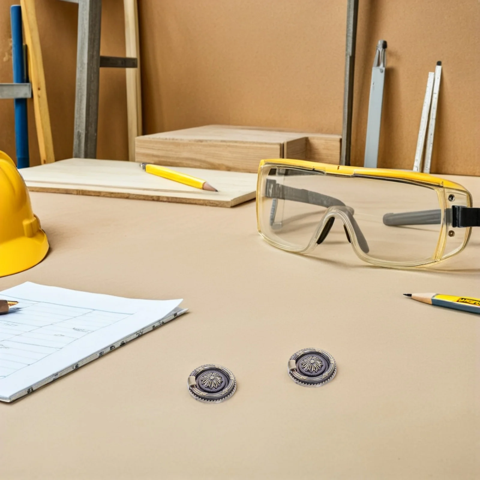 

6Pcs Vintage Style Cabinet Pulls Drawer Handles Retro Round Knobs Solid Zinc Alloy for Wardrobe Cupboard Dresser