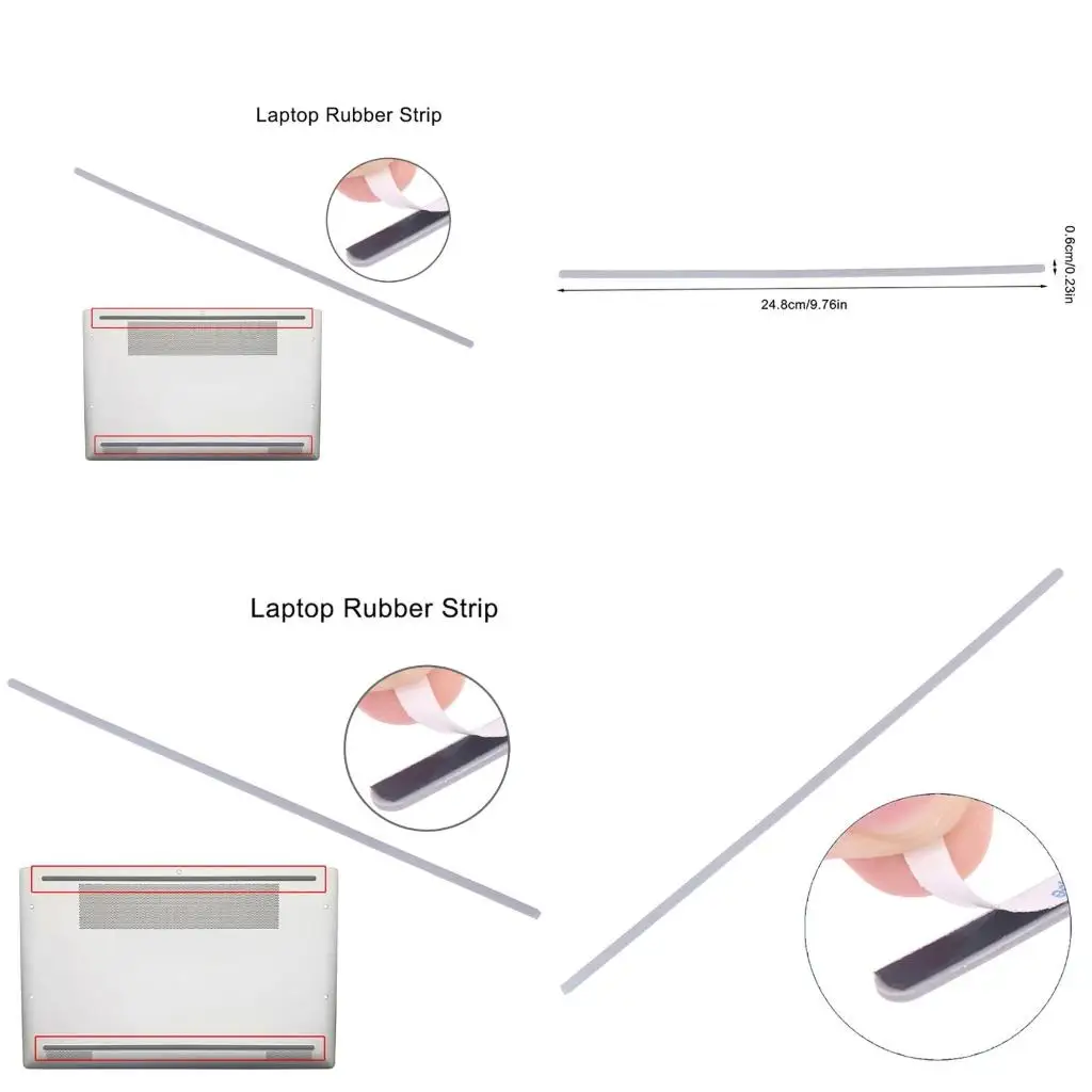  13-AE Laptop Bottom Case Rubber Foot Strips Guards Replacement