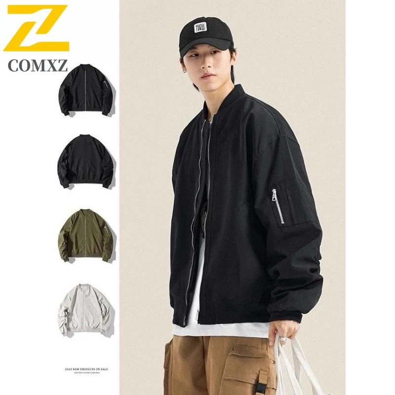 

COMXZ дышащая университетская куртка с несколькими карманами, легкая уличная ветровка для пешего туризма и работы, мужское пальто высокого качества для кемпинга