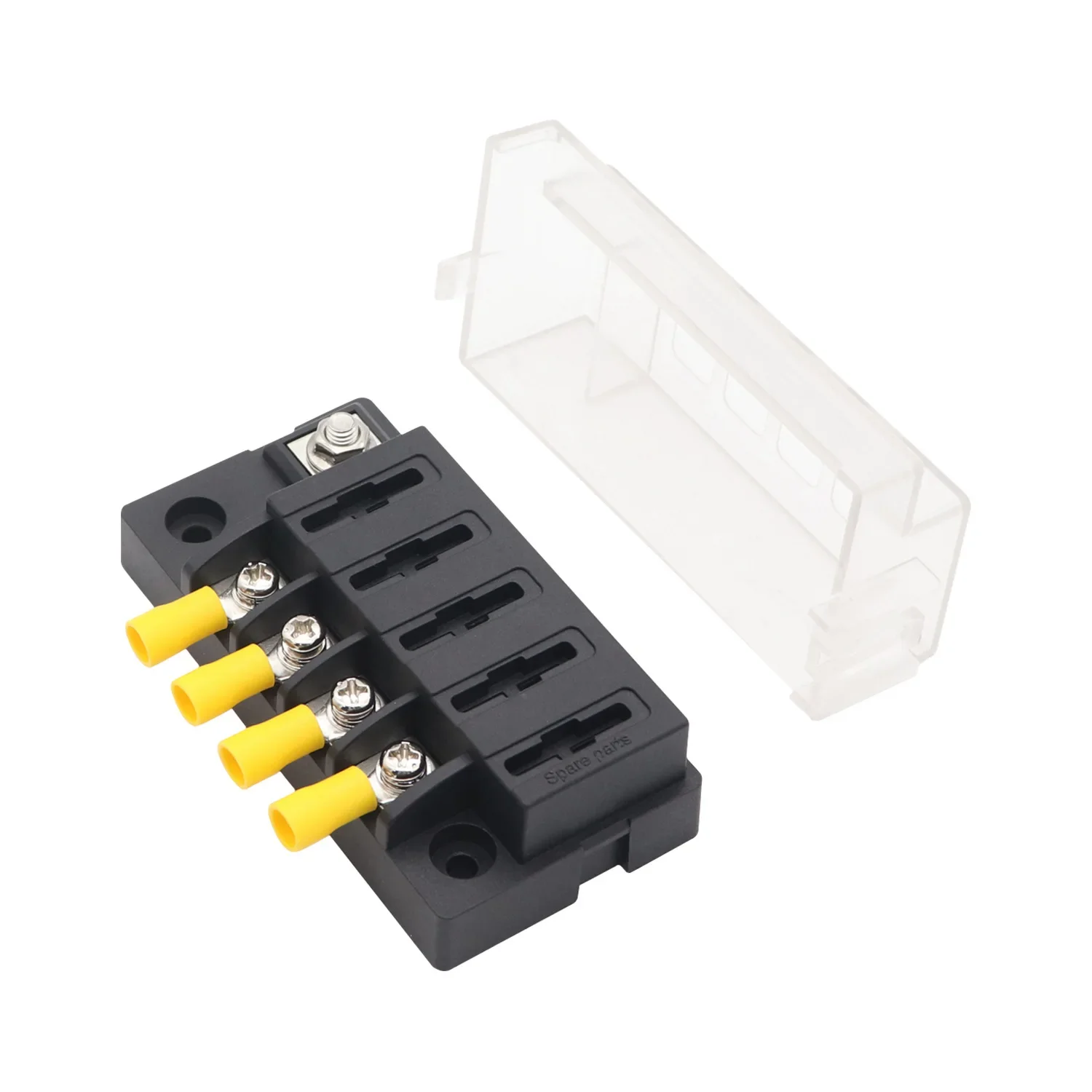 Auto modification accessories Single side straight row 4-way fuse box RV terminal splitter insert fuse holder