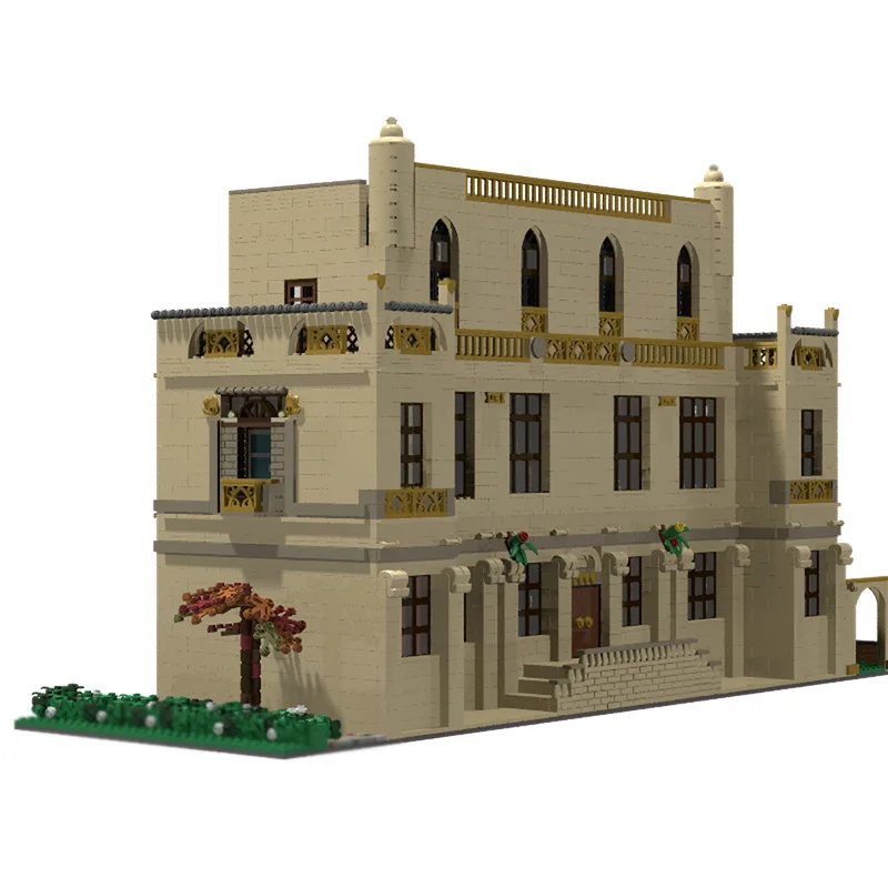 Medieval Castle Model MOC Building Bricks Retro Buildings Manor Modular Technology Gifts Holiday Assemble Children Toys Suit
