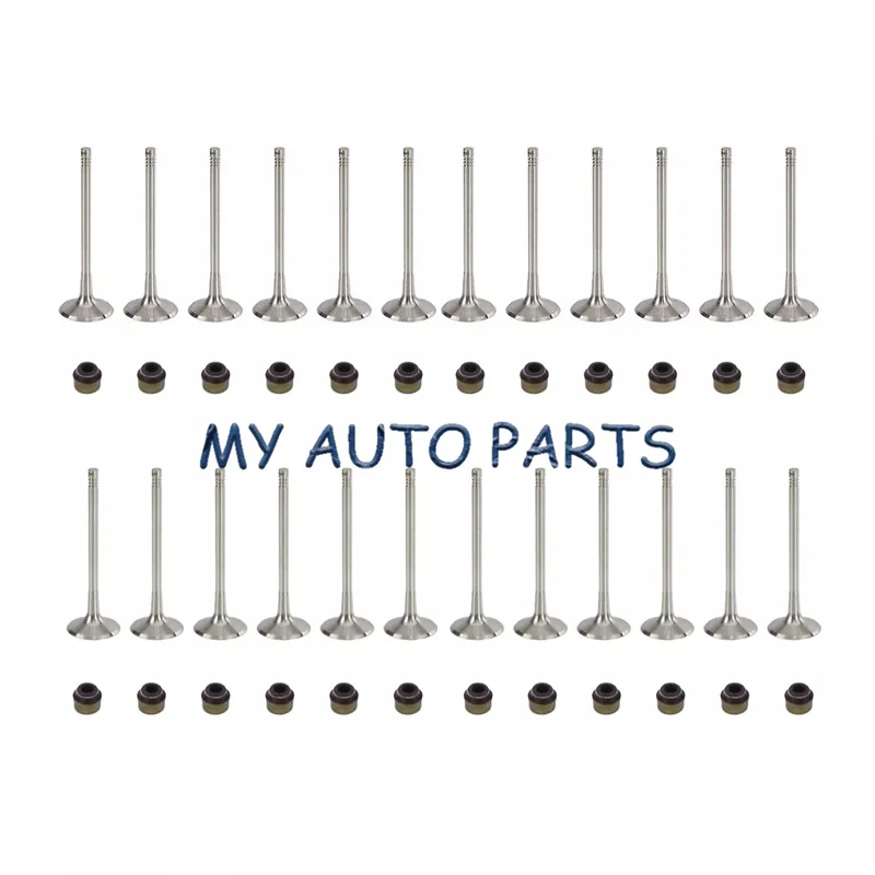 24x Intake & Exhaust Valves Set For VW Audi A4 S4 S5 A6 A7 A8 Q5 Q7 3.0 TFSI 06E109601E 06D109611H 06D109611L