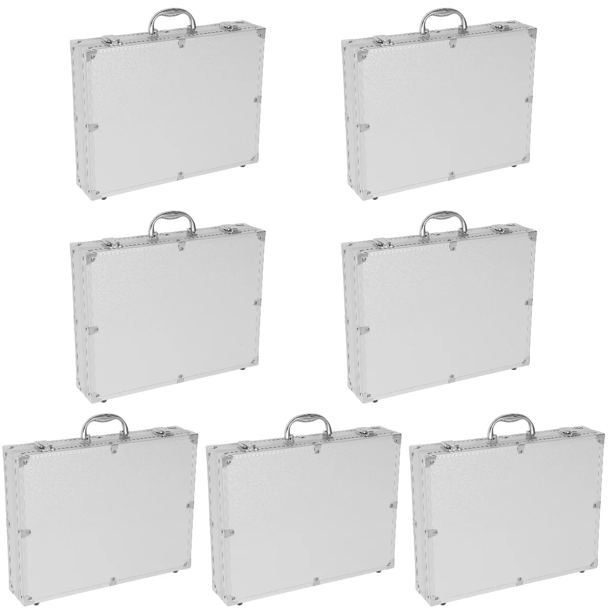 

7 Count Lockable Toolbox Portable Aluminum Alloy Box Carrying Case Man Business Suitcase