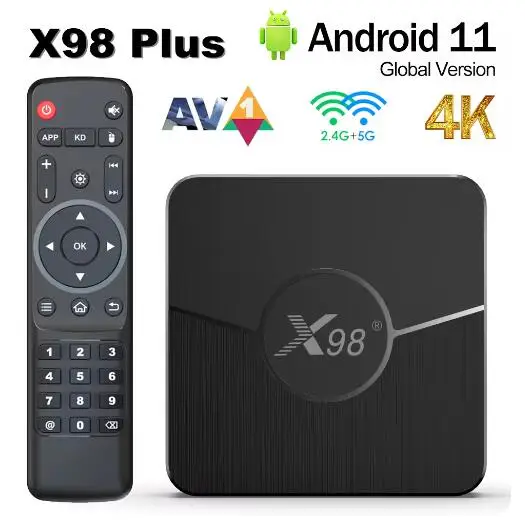 

Original X98 Plus TV Box Android 11 Amlogic S905W2 16GB/32GB/64GB AV1 BT 2.4G&5G Dual Wifi 4K HD Smart Media Player Set Top Box