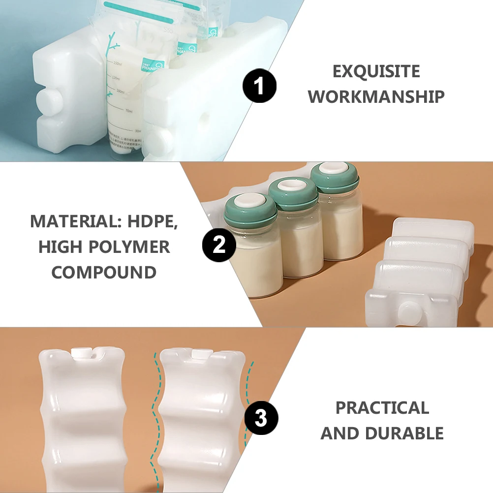 

Ice Bag Milk Cooler Storage Cubes Chiller Container Breastmilk Pouch Bags Ice Pack Contoured Portable LightweightBreastfeeding