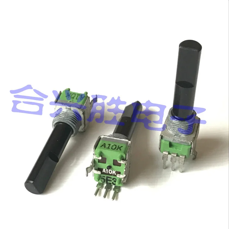 1 Piece 09 Type Single Potentiometer A10K With Midpoint Power Amplifier Audio Volume Potentiometer 3Pin Half Shaft Lengtn 29MM