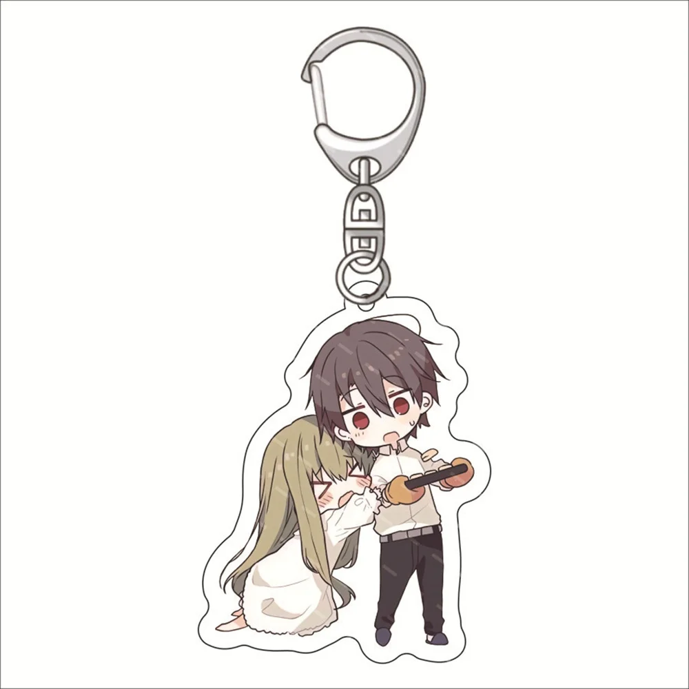 Anime The White Holy Woman and The Black Priest Acrylic keychain  Lawrence Cecilia Figure Display Shiro Seijo Kuro Bokushi Goods