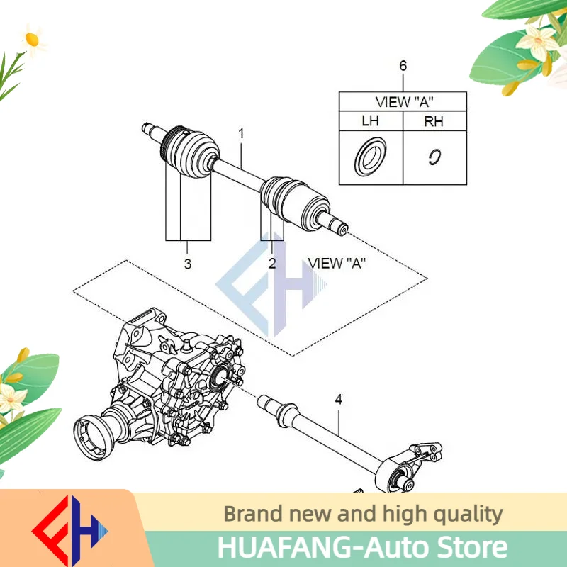 DRIVE SHAFT AXLE 4130034302 4130034402 KORANDO C MUSSO RODIUS TIVOLI 4130034302