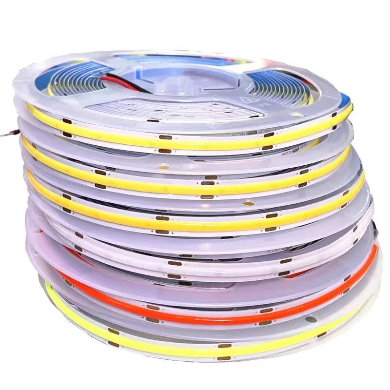 New Arrival DC12V COB LED Strip 320LEDs/M High Density Flexible Tape Ribbon Ra80+ Lamp 10W Per Meter DC24V Options