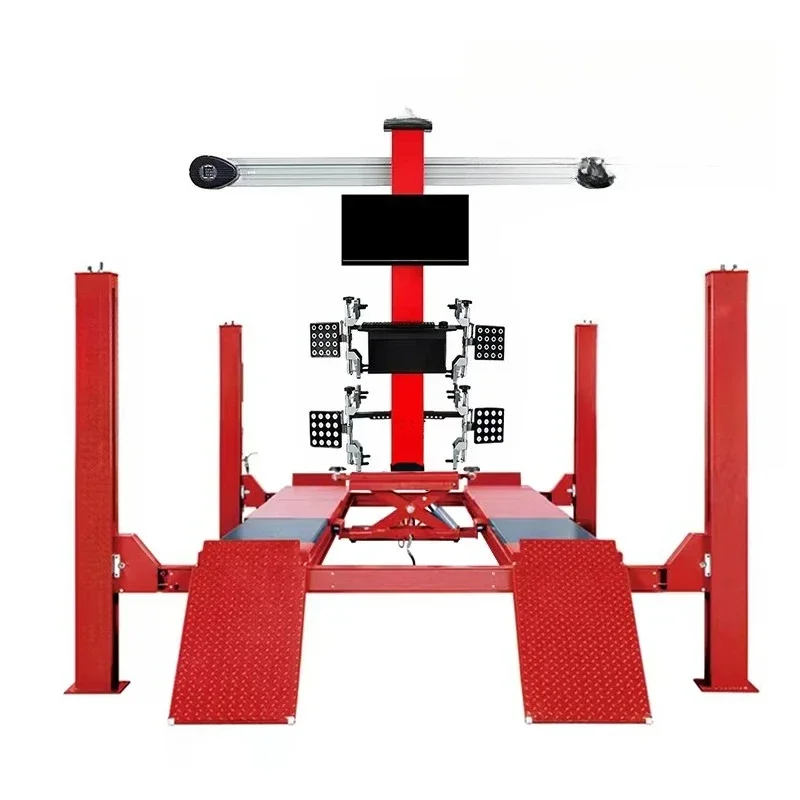 Car Aligment 3d Wheel And Alignment Lift Platform Combination Four-post Elevator For Cars