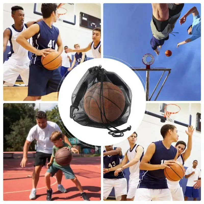 Bolsa de baloncesto con cordón para entrenamiento de estudiantes, organizador de equipo deportivo de voleibol para la escuela