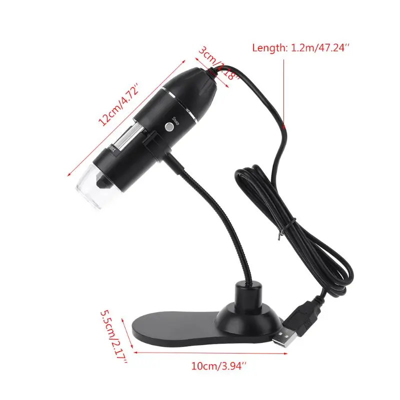 1000X Digital Handheld Microscope Magnification Portable Camera USB Electronic Magnifier for Jewelry Appraisal Research