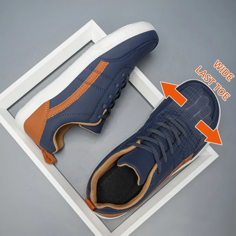 

Men's Shoes Comfortable Wide Toe Barefoot Shoes High Quality Leather Casual Shoes Men's Sneakers Luxury Tennis Training Footwear