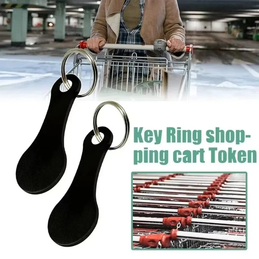 Multi-Purpose Mini Cart Key Key Chain Removable Portable Shopping Cart Token Metal Trolley Keychain Cart Accessory