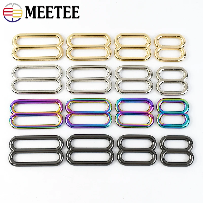 5/10Pcs Metal Tri-Glide Slider Buckle 19-37mm Bikini Adjuster Clasp Bra Strap Webbing Hook Handbag Bag Belt Hardware Accessories