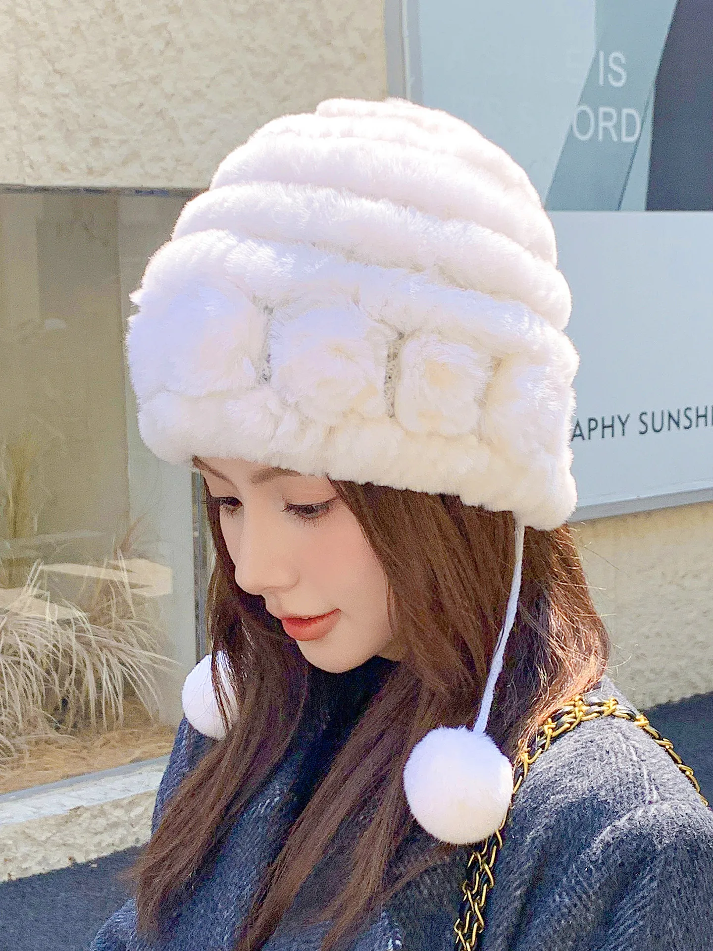real-rex-rabbit-fur-hat-with-flower-winter-autumn-warm-cap-pom-pom-fluffy-ball-ear-protector-cute-head-wear