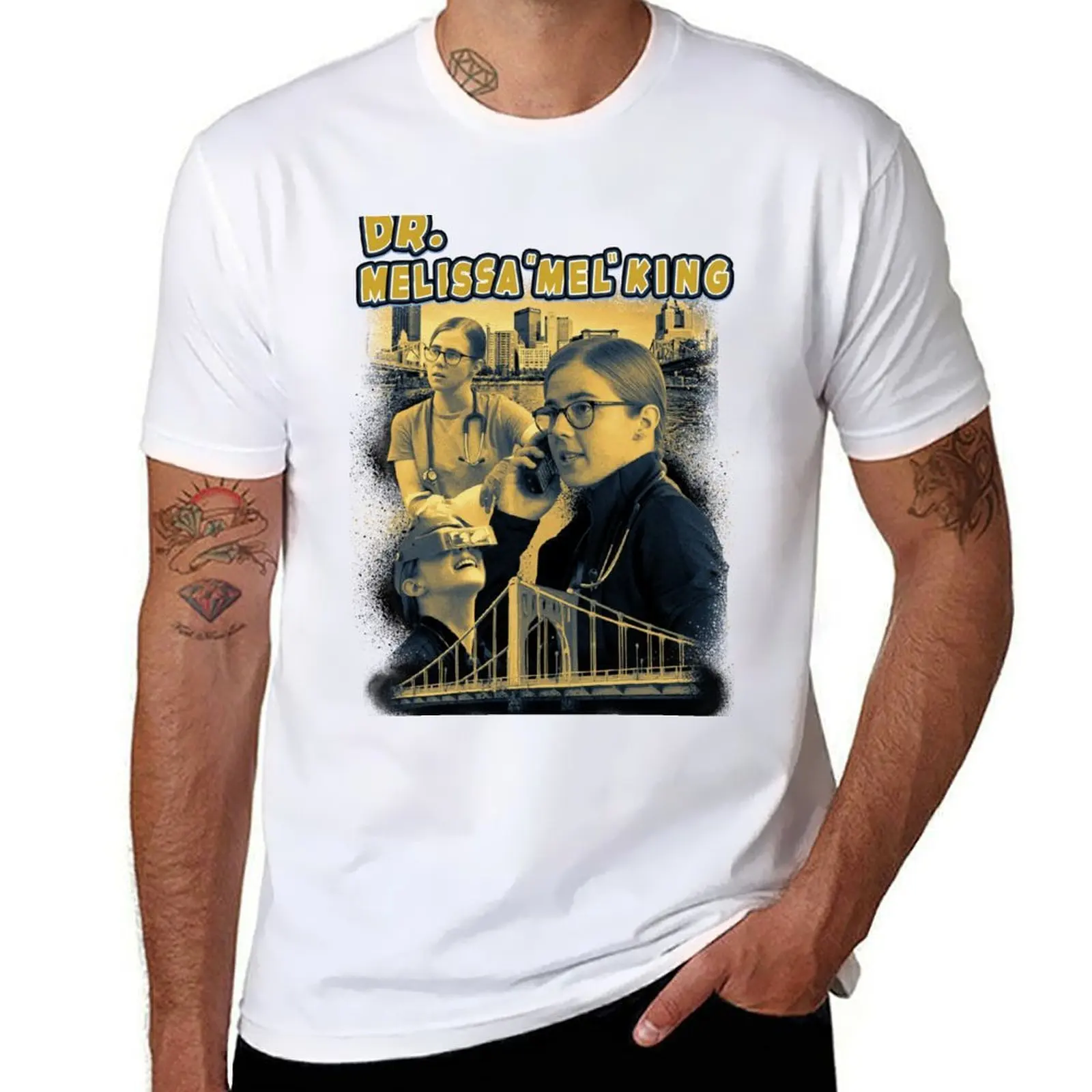 

The Pitt Dr. Melissa Mel King T-Shirt man t shirt cotton high quality man t shirts graphic T-Shirt