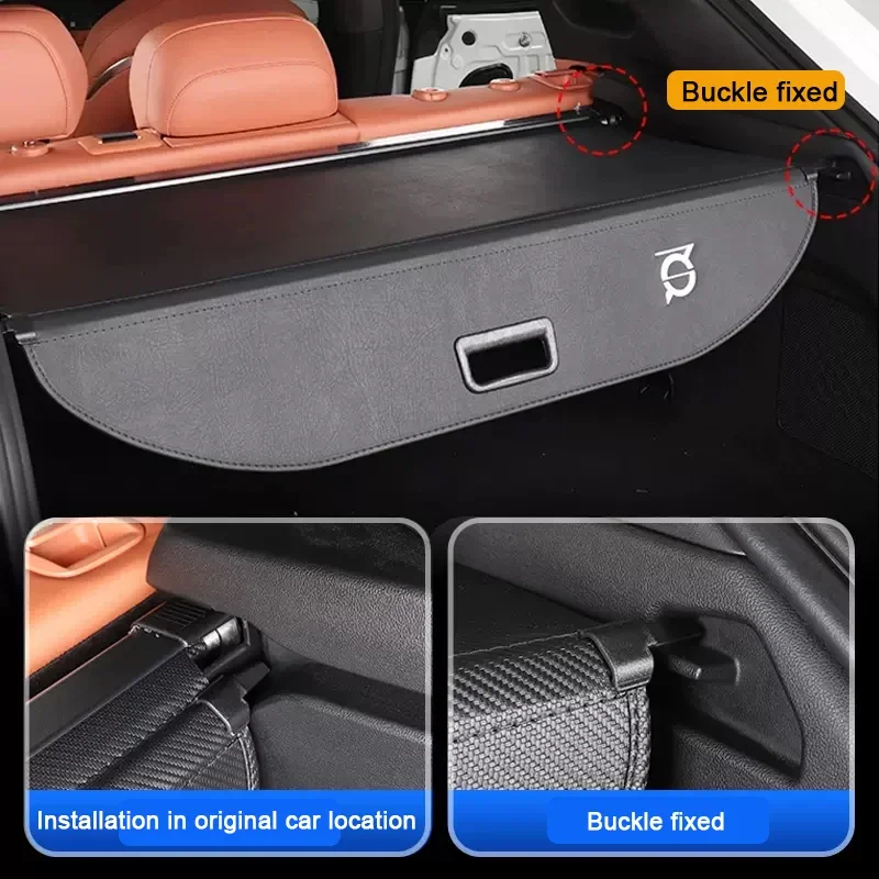 Rear Trunk Cargo Cover For VW Volkswagen Atlas Teramont CA1 2018 2019 2020 2021 2022 2023 2024 Luggage Curtain Mat Anti-peeping