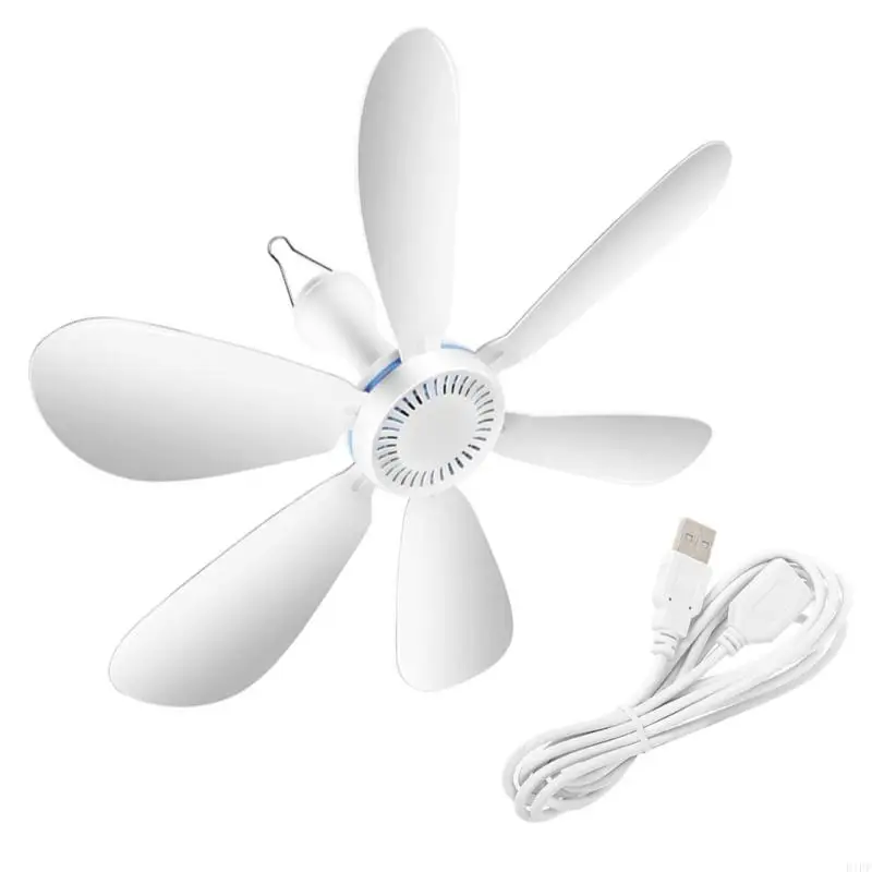E1PF USB Powered Clip On Fan with Remote Adjustable Speed For Construction Site Tents Bunk Bed