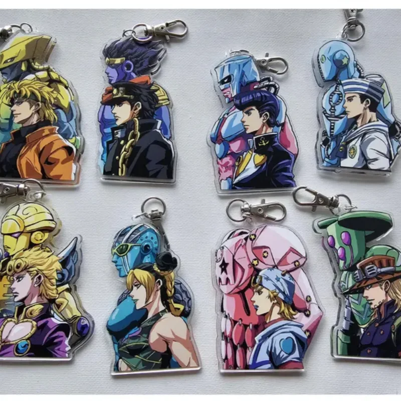 Llavero acrílico de JoJo con colgante de personaje creativo, ideal para regalo de JJBACujoh Jolyne Kujo Jotaro