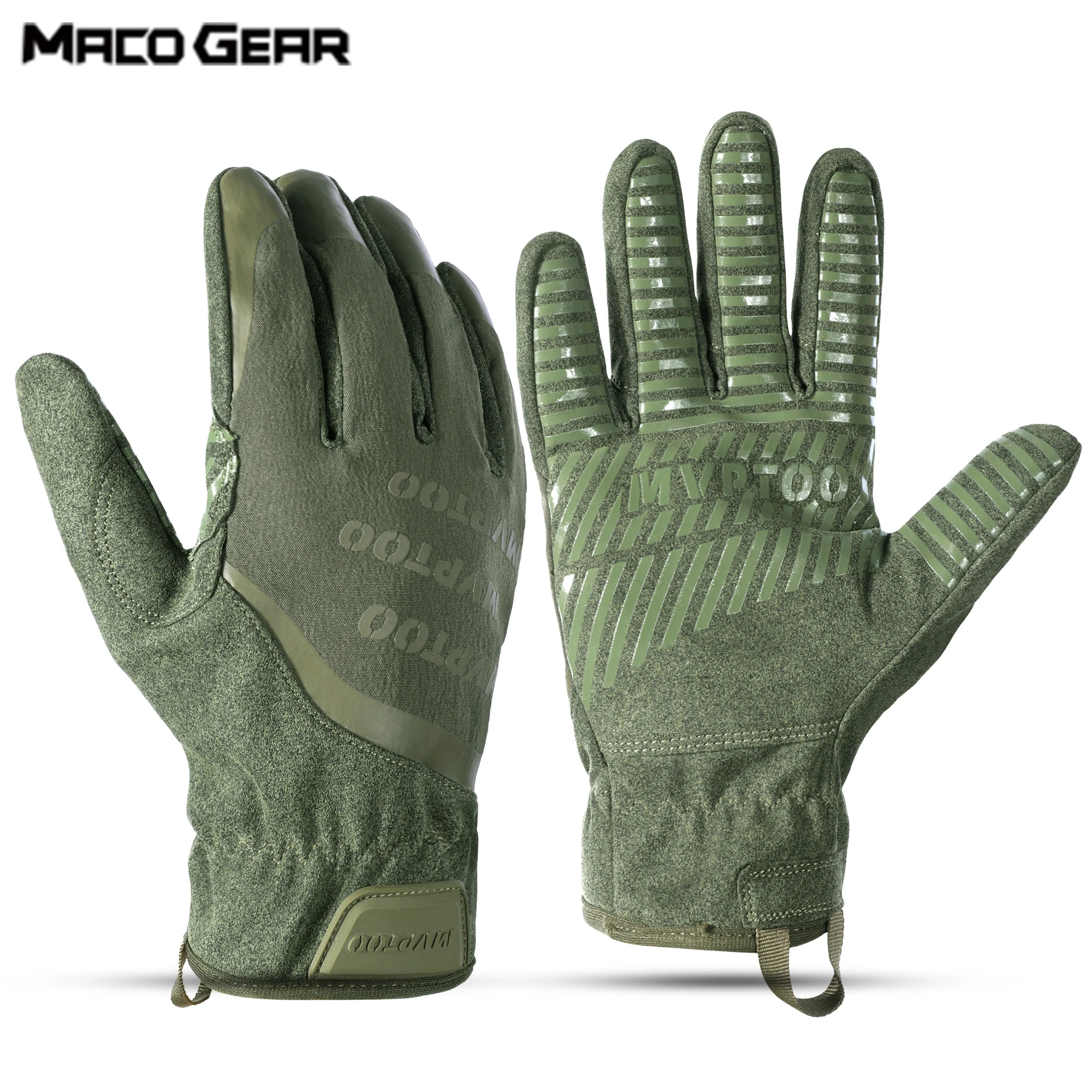 Winter Fishing Gloves Warm Fleece Touch Screen Windproof Water-Repellent Anti-Slip Full Finger Gloves Ice Angling Outdoor Sports