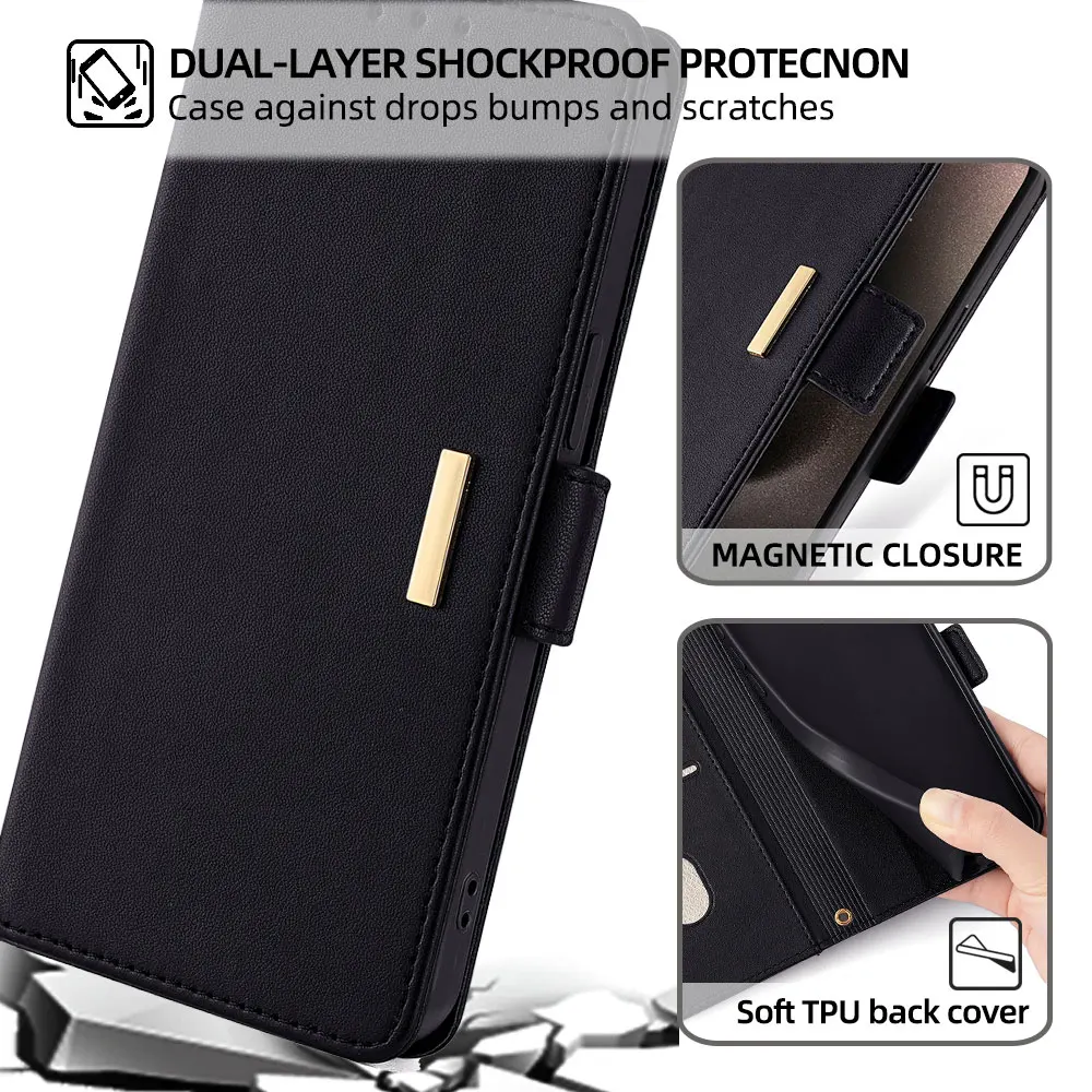 Popular Wallet Leather Case for Infinix Note 60 Pro Note Edge infinix Note 50 40 Pro Plus 50X 50S Protective Cover RFID Blocking view 5