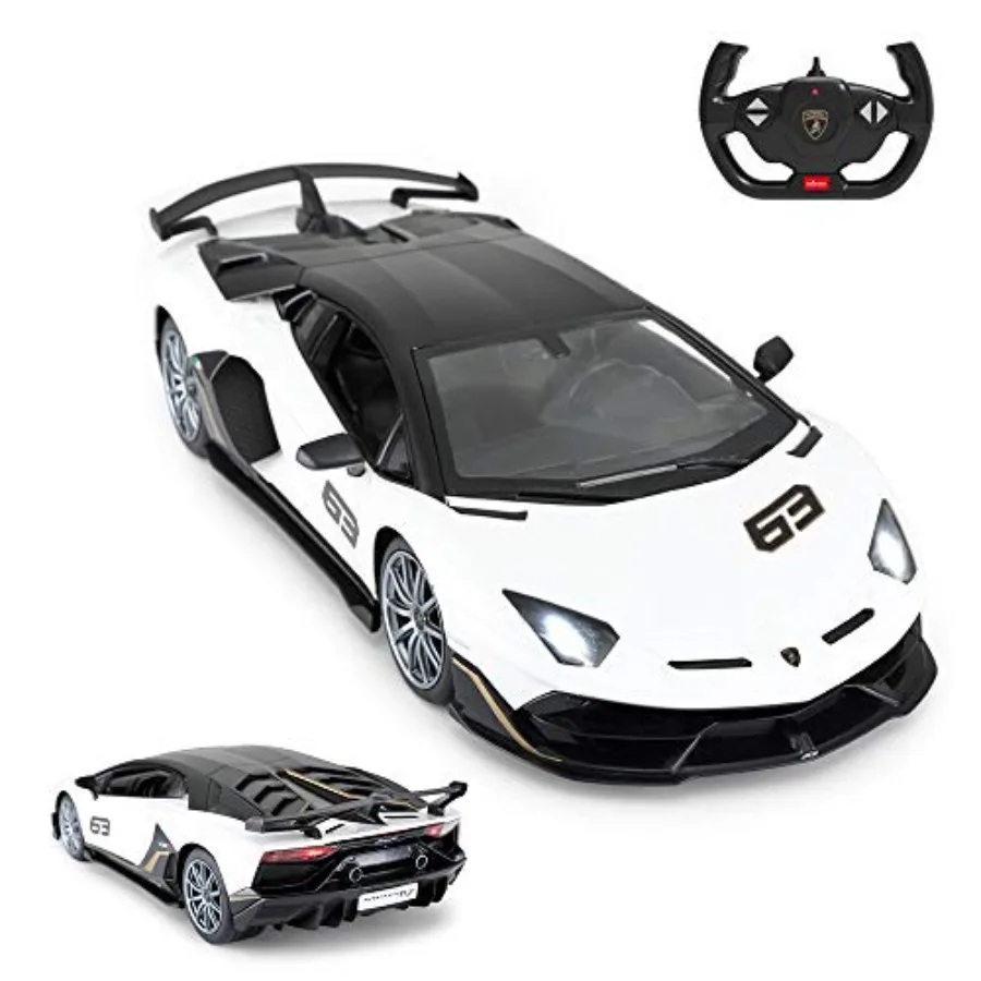 Remote Control Lamborghini Toy Car For Racing And Play, White ABS Plastic With 2.4GHz Radio Frequency, Durable And High-Speed P