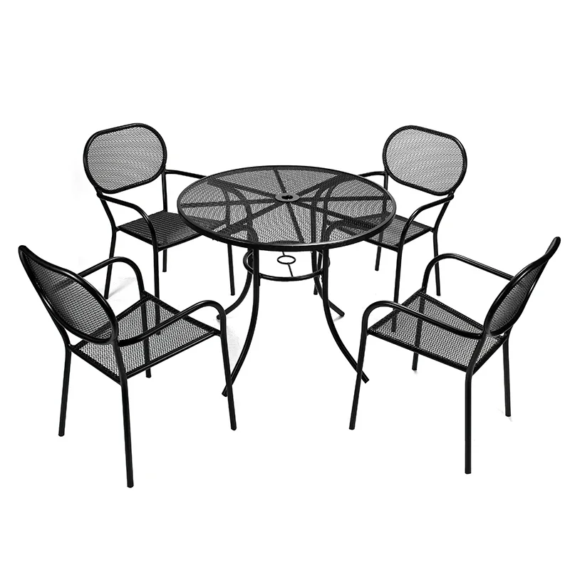 2022 Hot Sales 5-Piece Rust-Free Outdoor Patio Set , Four Chairs And One Table Use For Garden Restaurant Camping