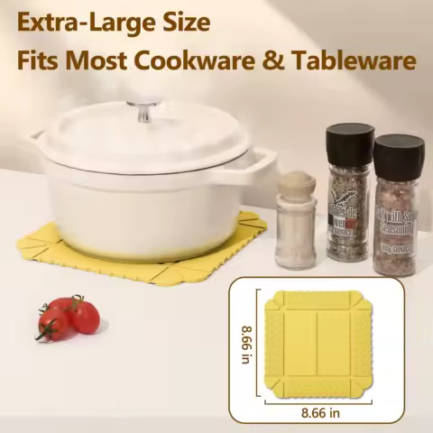 Eary - Juego de 1 Posavasos Magnético Multiusos de Silicona, Antideslizante y Resistente al Calor, para Platos Calientes, Ollas y Sartenes