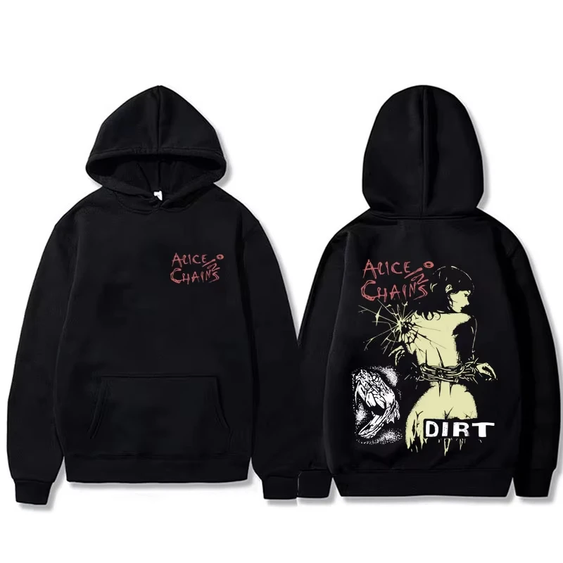 

90s Rock Band Alice in Chains Dirt Hoodie Men Women Gothic Punk Oversized Pullover Hoodies Male Fashion Vintage Hooded Tracksuit