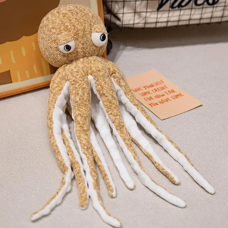 Pulpo de peluche realista para niños, juguete relajante para dormir, 40CM, ideal para cumpleaños y amantes